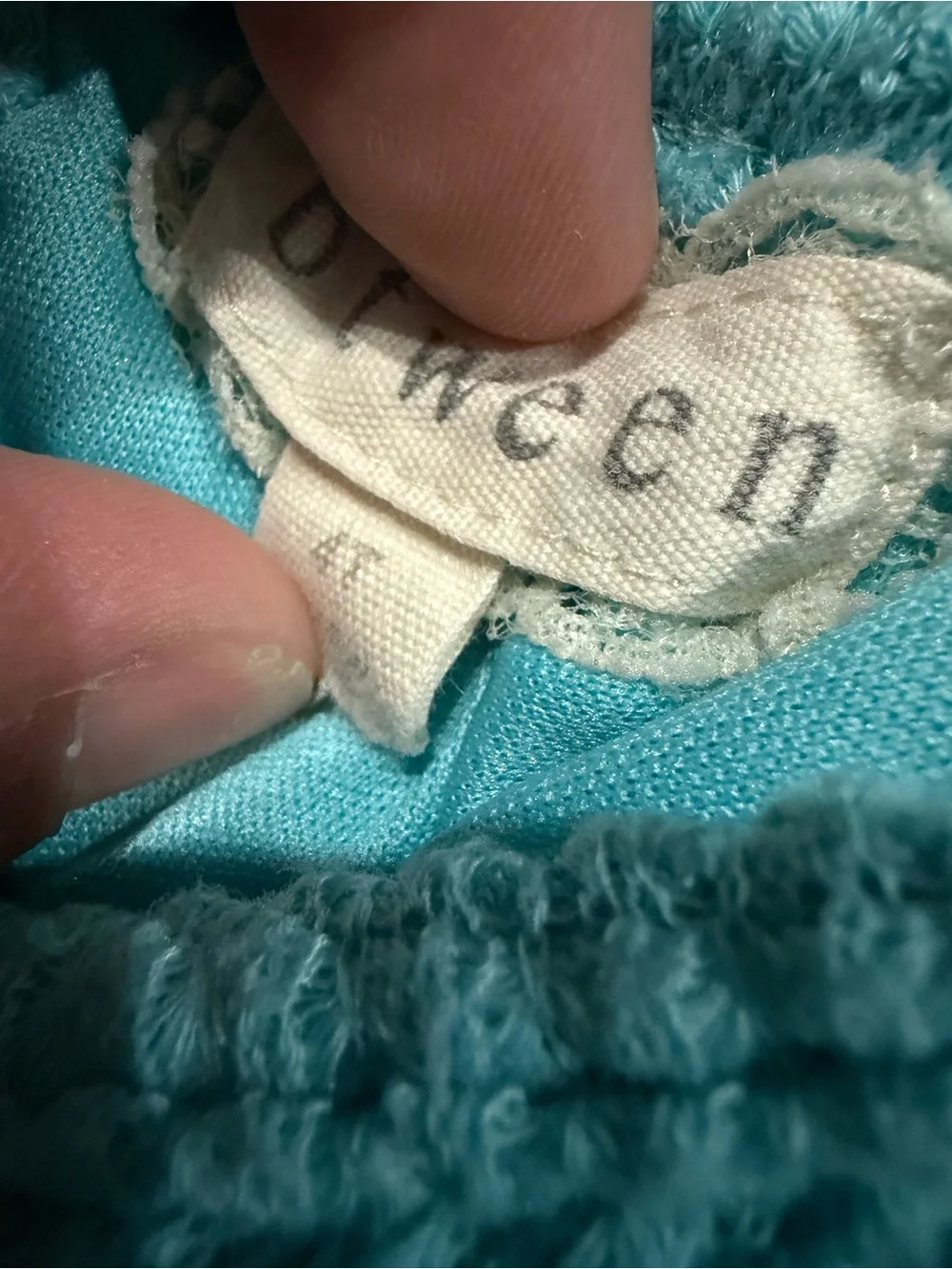 btween Bright Turquoise Crochet-Trim Tank Top & Shorts Set